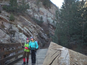 Clare and myself on the bridge crossing over into Walker Ranch.